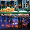 12-Pack Pumpkin Solar Lights for Outdoor Halloween Decorations, Green Orange and Purple Halloween Lights, Light up Jack O Lantern Pumpkins, Solar Garden Lights for Pathway Yard Party Decor